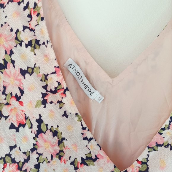 Atmos & Here maxi summer floral party dress 12 - Picture 3 of 4